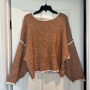 orange & white sweater